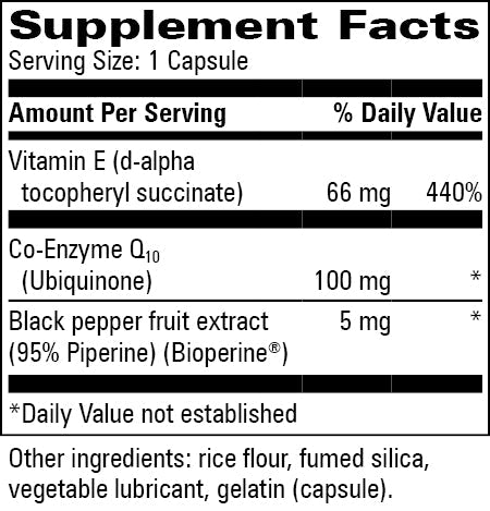 CoQ10 100mg Plus E