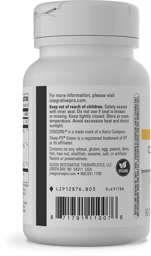 Nature's Way® | Cortisol Manager Allergen Free - right side of pack Sku:12876