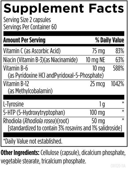 CraveArrest™ 120 capsules supplement facts image