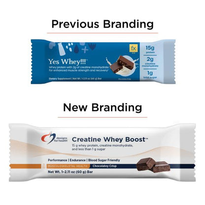 Alternate Packaging Creatine Whey Boost™ Chocolatey Crisp 60g Bar Product Image