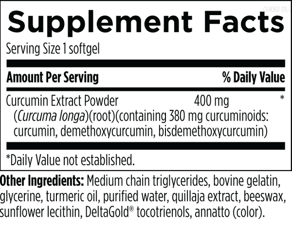 Curcumin Complex supplement facts image