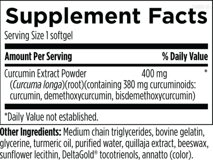 Curcumin Complex supplement facts image