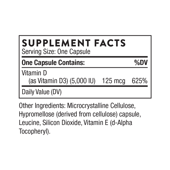 Vitamin D-5,000 - NSF Certified for Sport - 120 Servings 2