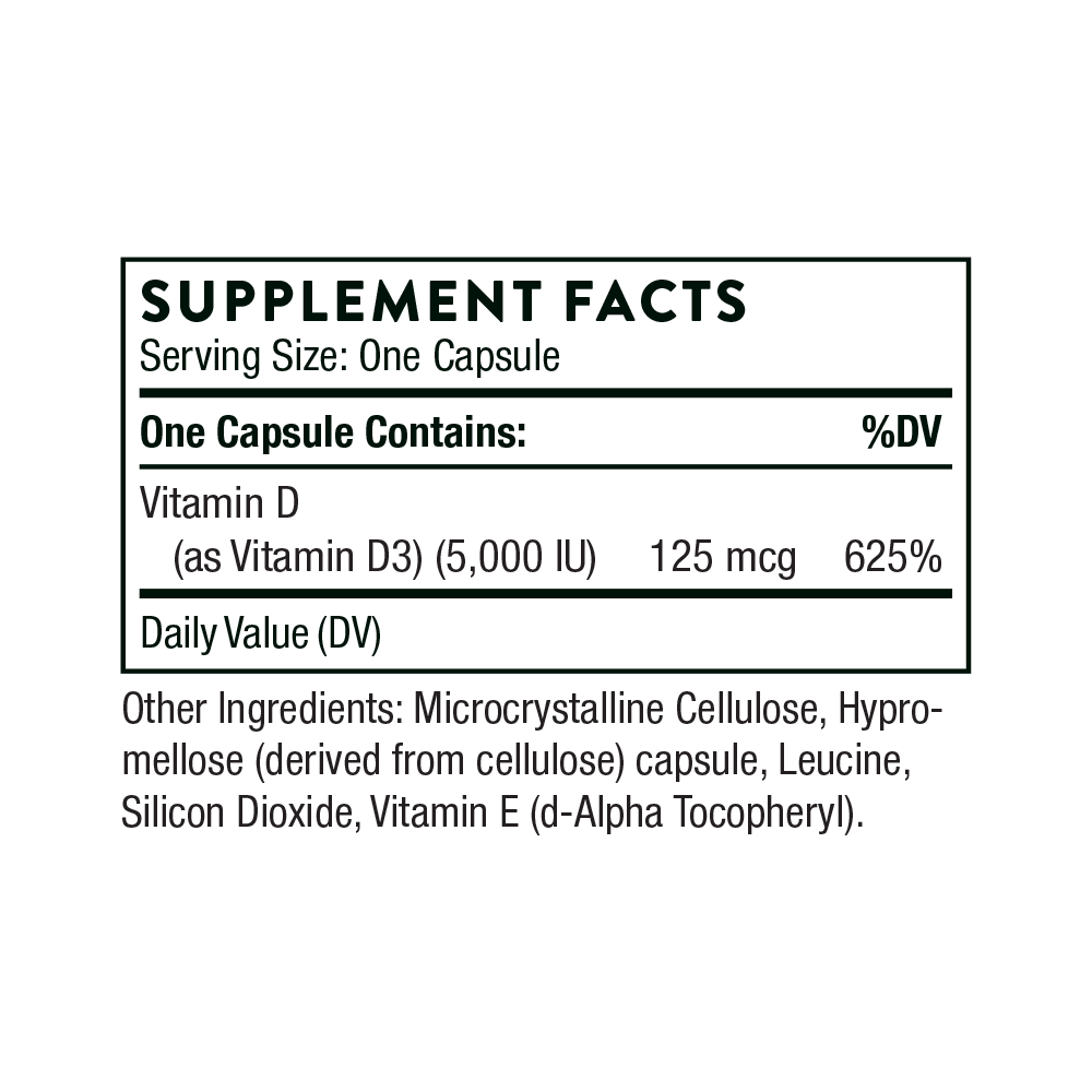 Vitamin D-5,000 - NSF Certified for Sport - 60 Servings 2