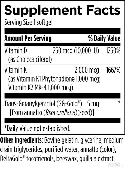 D-Evail™ 10K supplement facts image