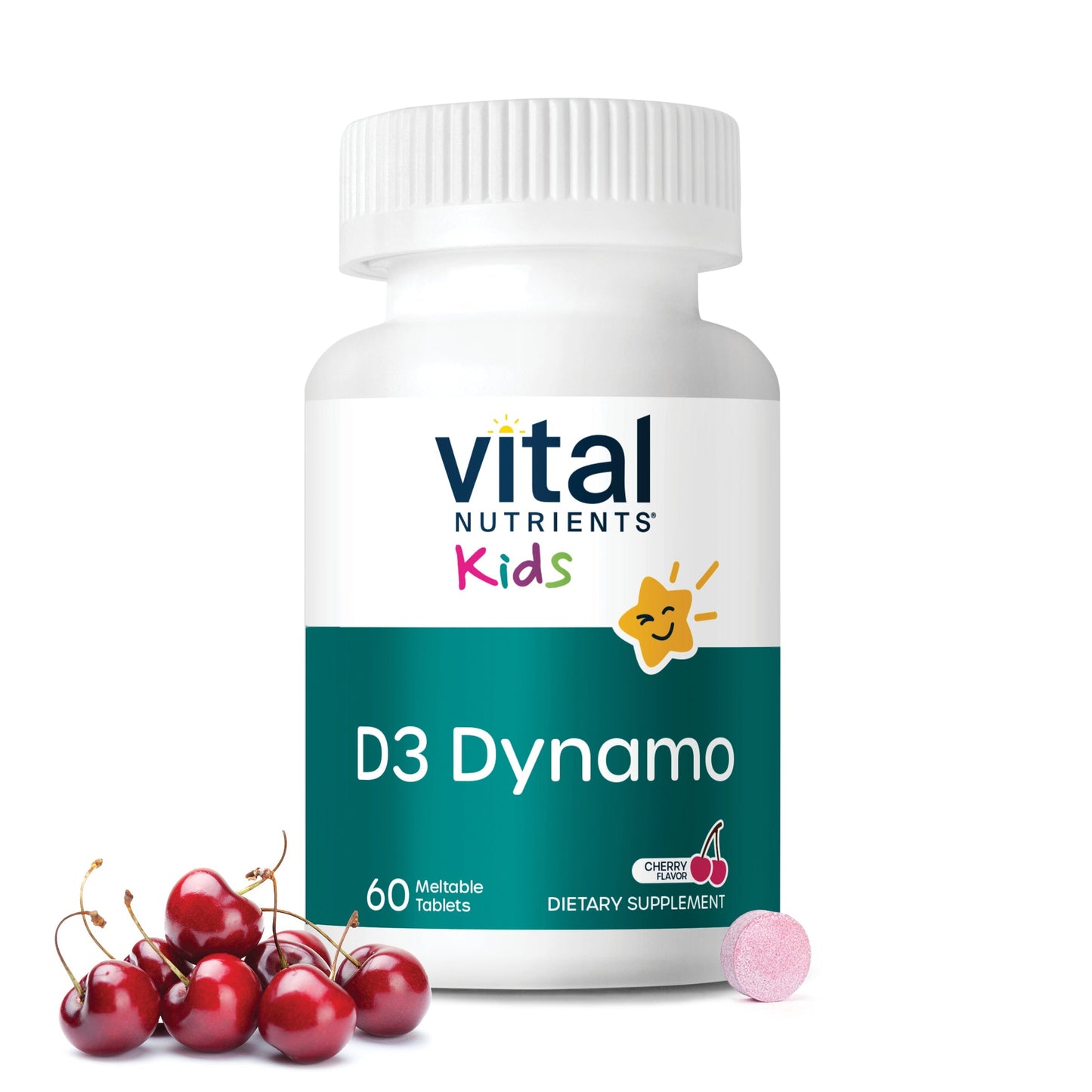 Vital Nutrients Kids D3 Dynamo Vitamin D3 supplement.