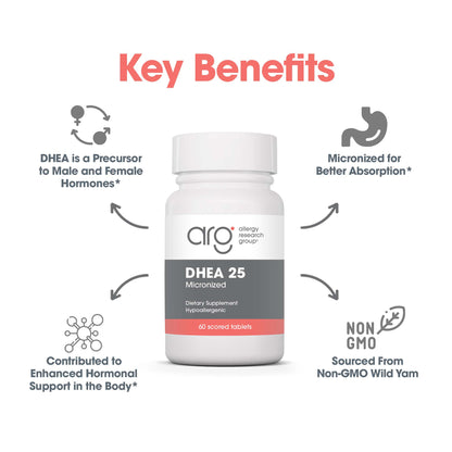 DHEA 25 mg - suggested use: 1 tablet daily