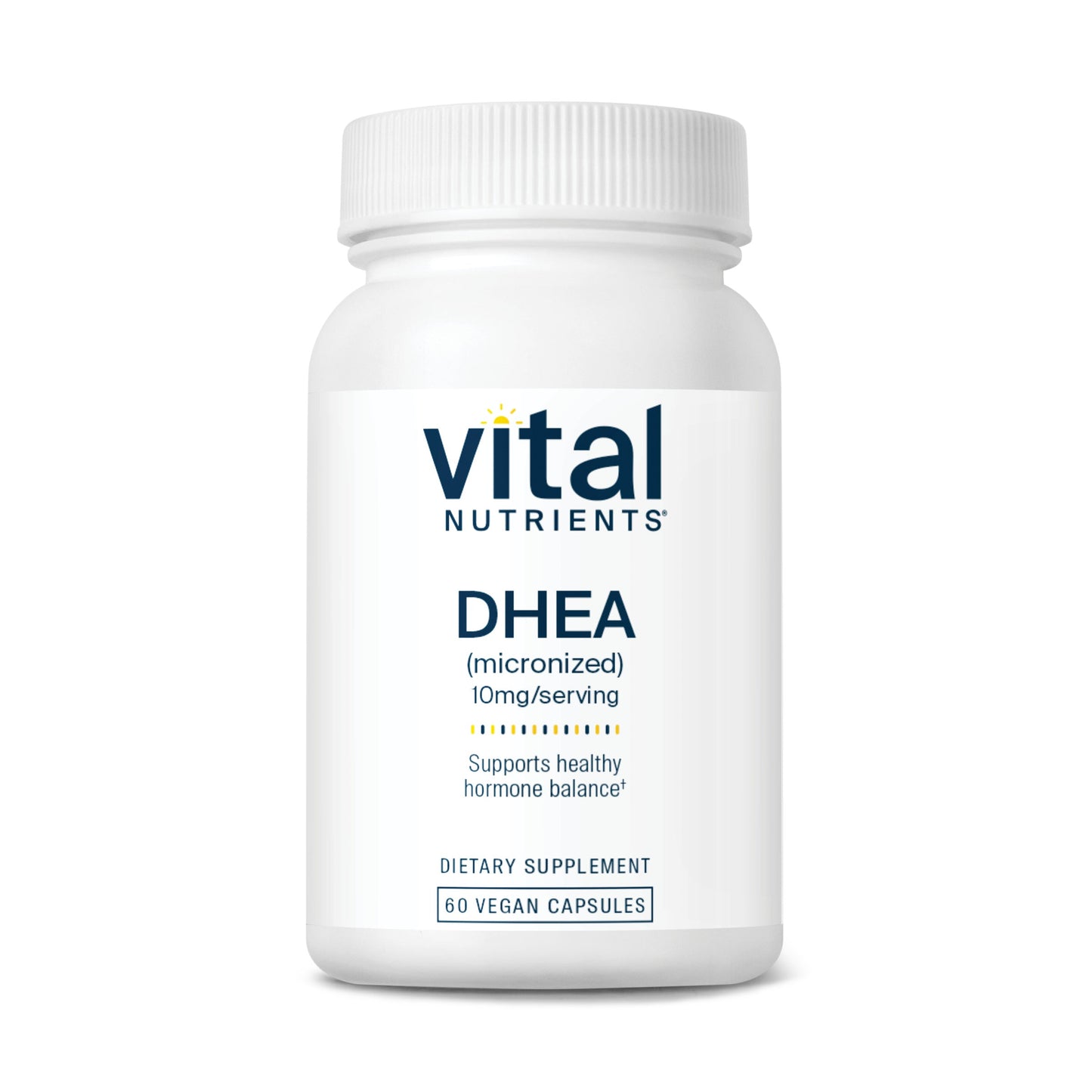 Vital Nutrients DHEA 10mg dietary supplement.