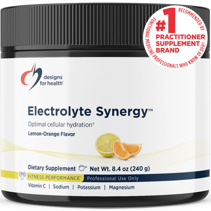 Electrolyte Synergy™ 240 g (8.5 oz) powder, Lemon-Orange bottle image