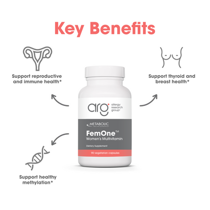 Suggested Use text with daily dosage instructions beside a FemOne bottle.