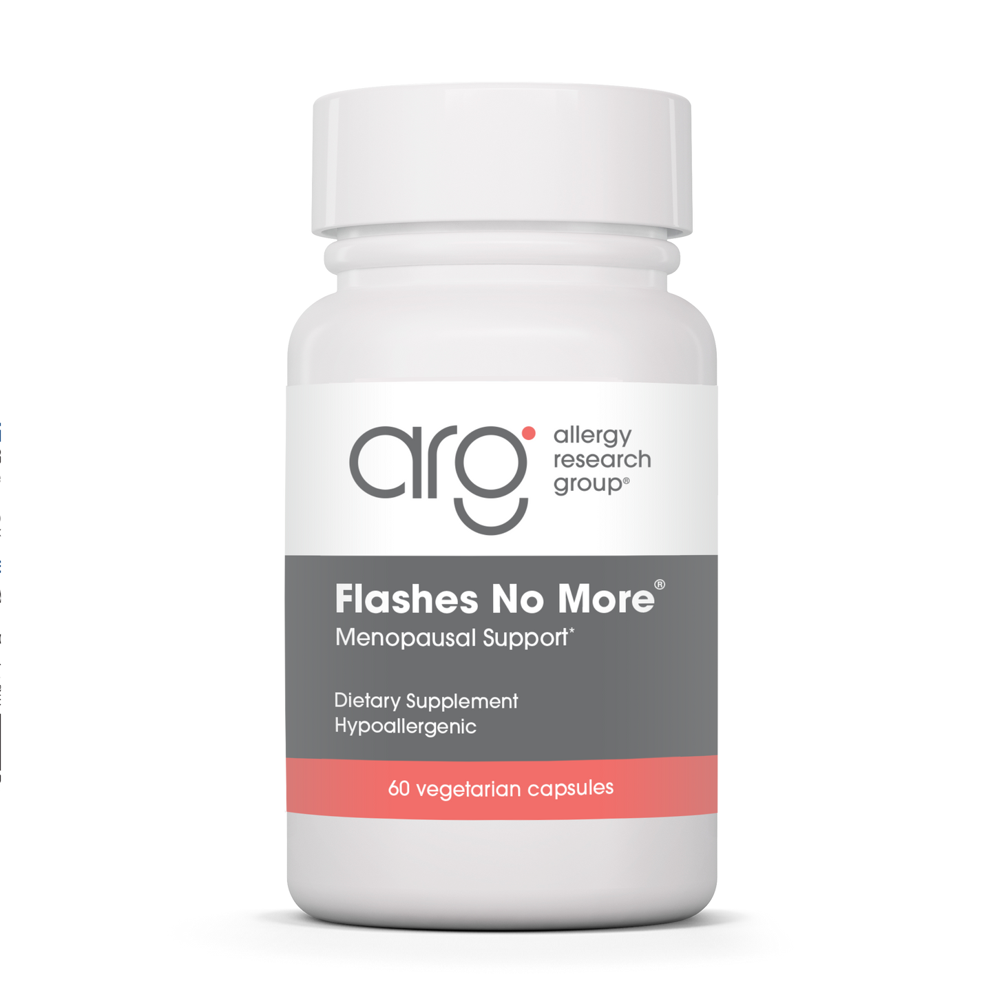 Allergy Research Group Flashes No More® - 60 vegetarian capsules bottle front label