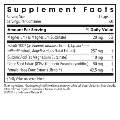 Allergy Research Group Flashes No More 60 vegetarian capsules bottle for menopausal support and hot flash relief