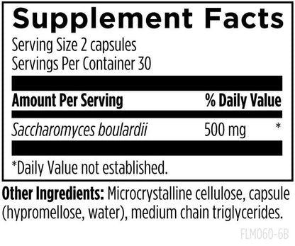 FloraMyces™ 60 capsules supplement facts image
