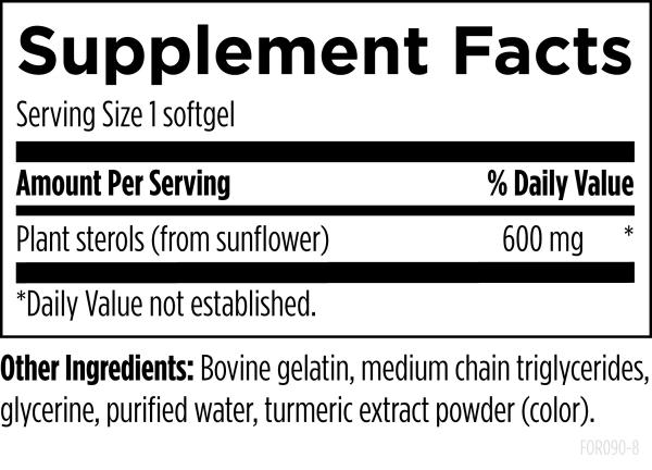 Foresterol™ 90 capsules supplement facts image