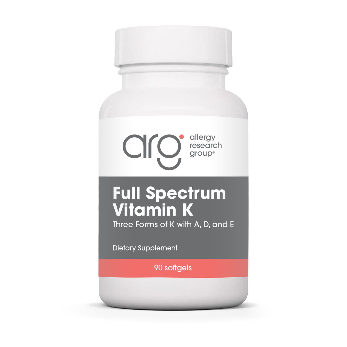 Allergy Research Group Full Spectrum Vitamin K - 90 softges bottle front label