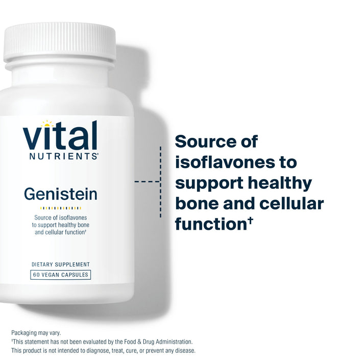 Vital Nutrients Genistein dietary supplement is a source of isoflavones to support healthy bone and cellular function.*