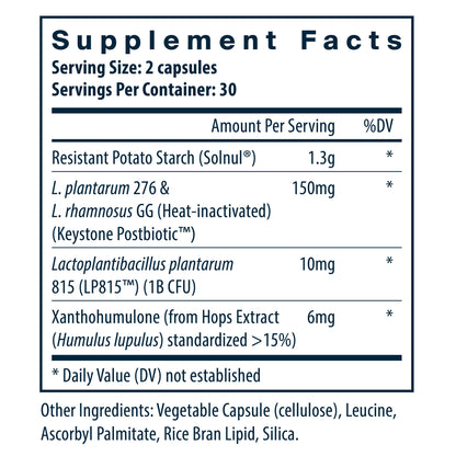 Vital Nutrients GLP-1 Complete supplement facts.