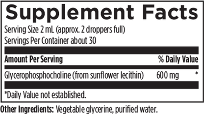 GPC Liquid supplement facts image