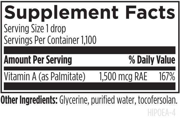 Hi-Po Emulsi-A™ 1 fl oz (30 mL) liquid supplement facts image