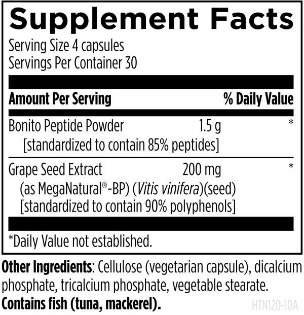 HTN Supreme™ (Formerly HTN Complex), 120 capsules supplement facts image