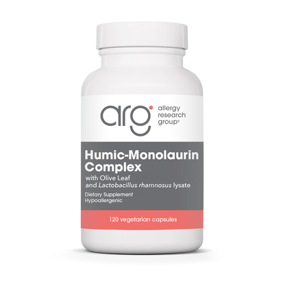 Allergy Research Group Humic-Monolaurin Complex - 120 vegetarian capsules bottle front label