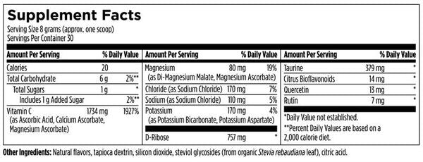 Hydration Complex supplement facts image