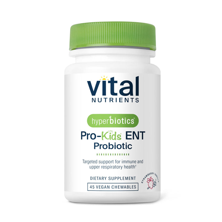 Hyperbiotics Pro-Kids® ENT Probiotic 45 chewable tablets.