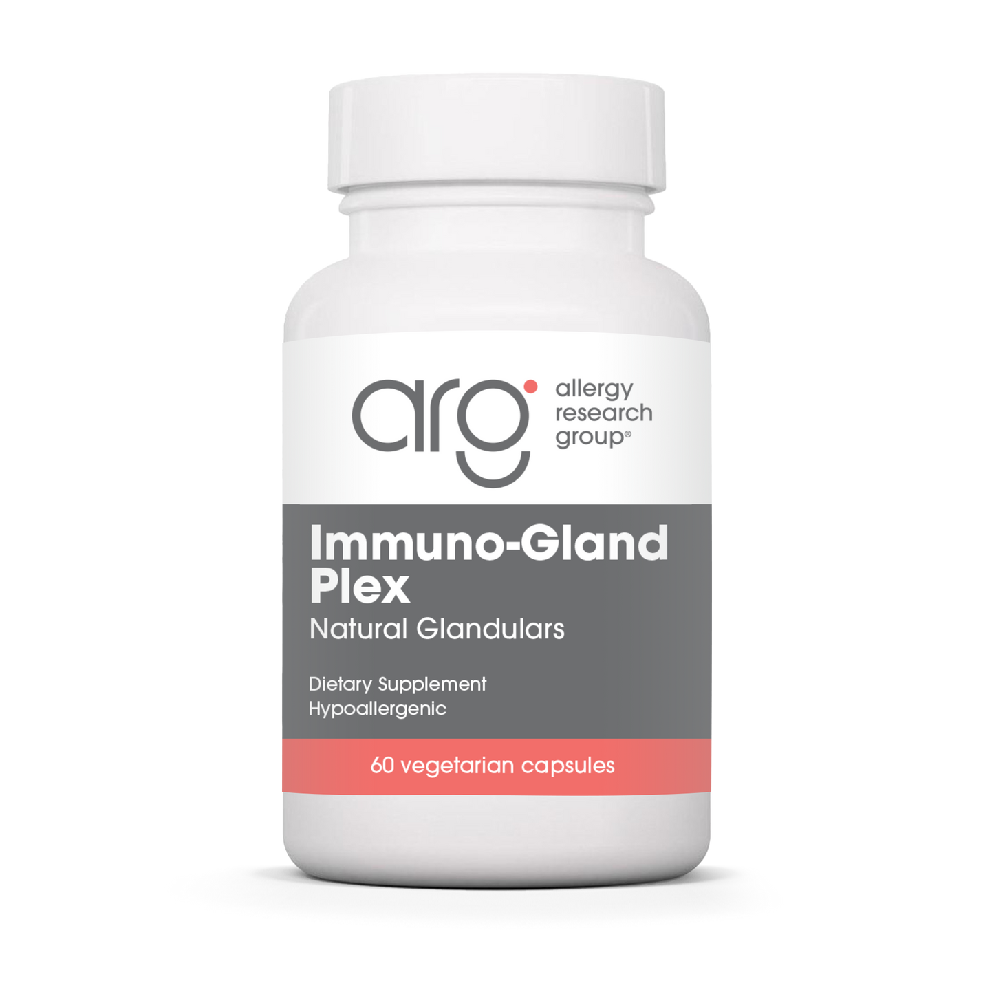 Allergy Research Group Immuno-Gland Plex - 60 vegetarian capsules bottle front label