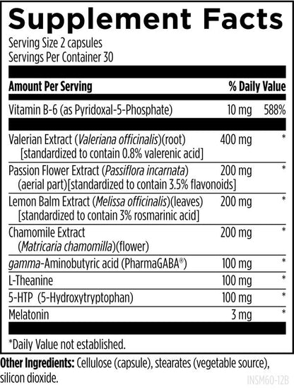 Insomnitol™ supplement facts image