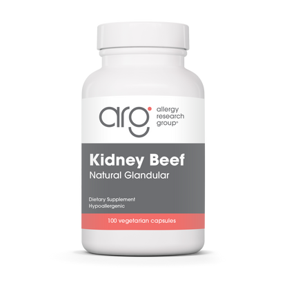 Allergy Research Group Kidney Beef - 100 vegetarian capsules bottle front label