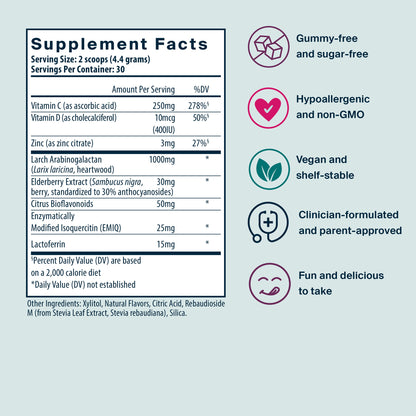 Vital Nutrients Kids Berry Brave Immune Powder, an immune support supplement for kids.