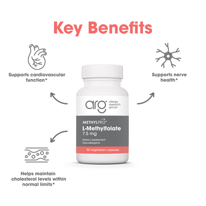 Suggested Use text with MethylPro L-Methylfolate bottle displayed on a light background.