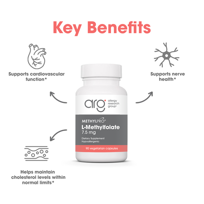 Suggested Use text with MethylPro L-Methylfolate bottle displayed on a light background.