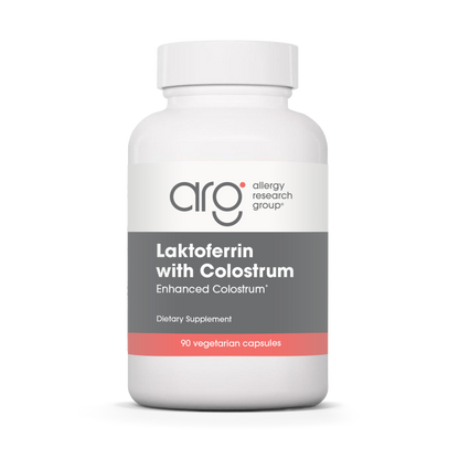 Allergy Research Group Laktoferrin with Colostrum - 90 vegetarian capsules bottle front label