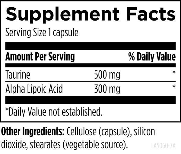 Lipoic Acid Supreme 60 capsules supplement facts image