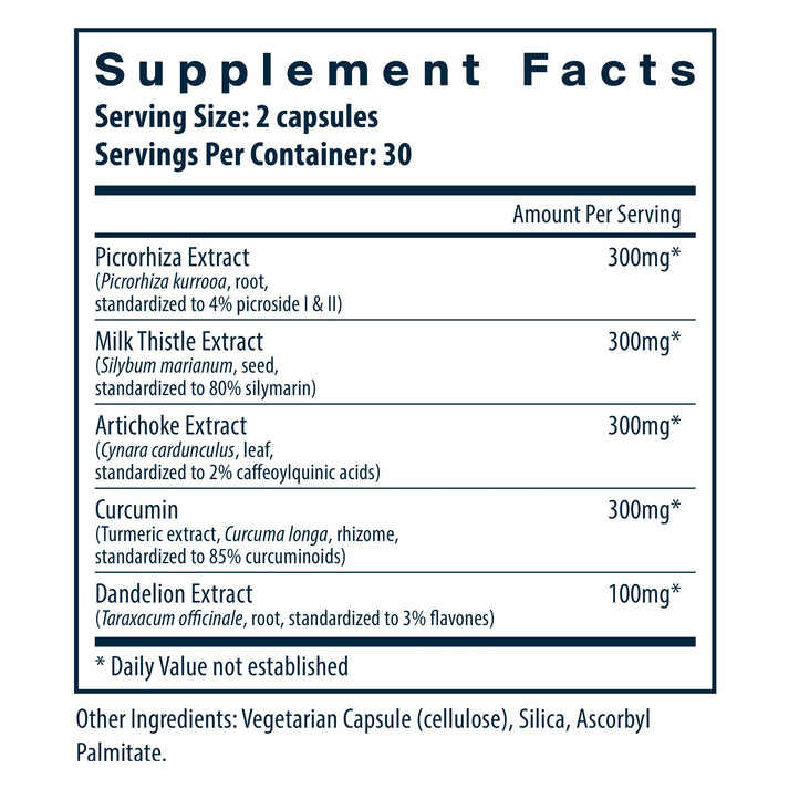 Vital Nutrients Liver Support II supplement facts.