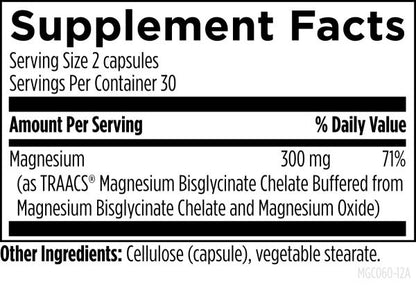 Magnesium Glycinate Complex supplement facts image