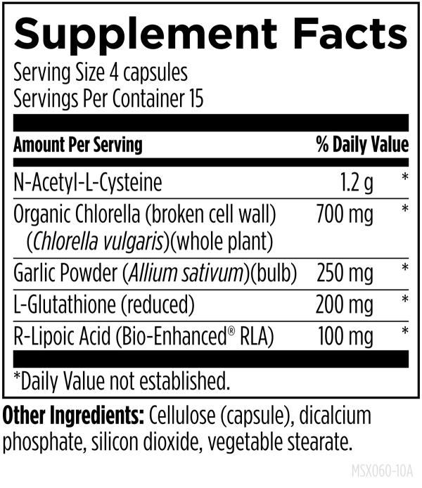 Metal-X-Synergy™ supplement facts image