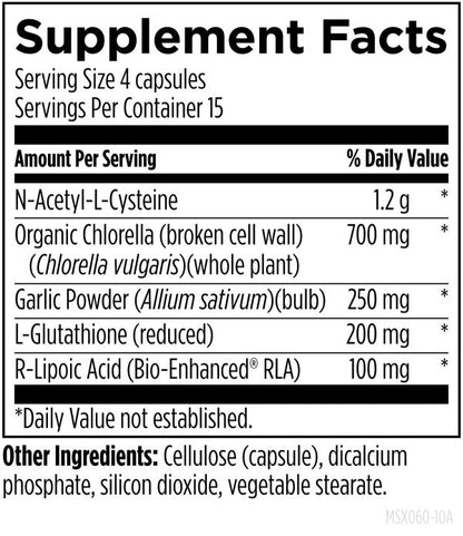 Metal-X-Synergy™ supplement facts image