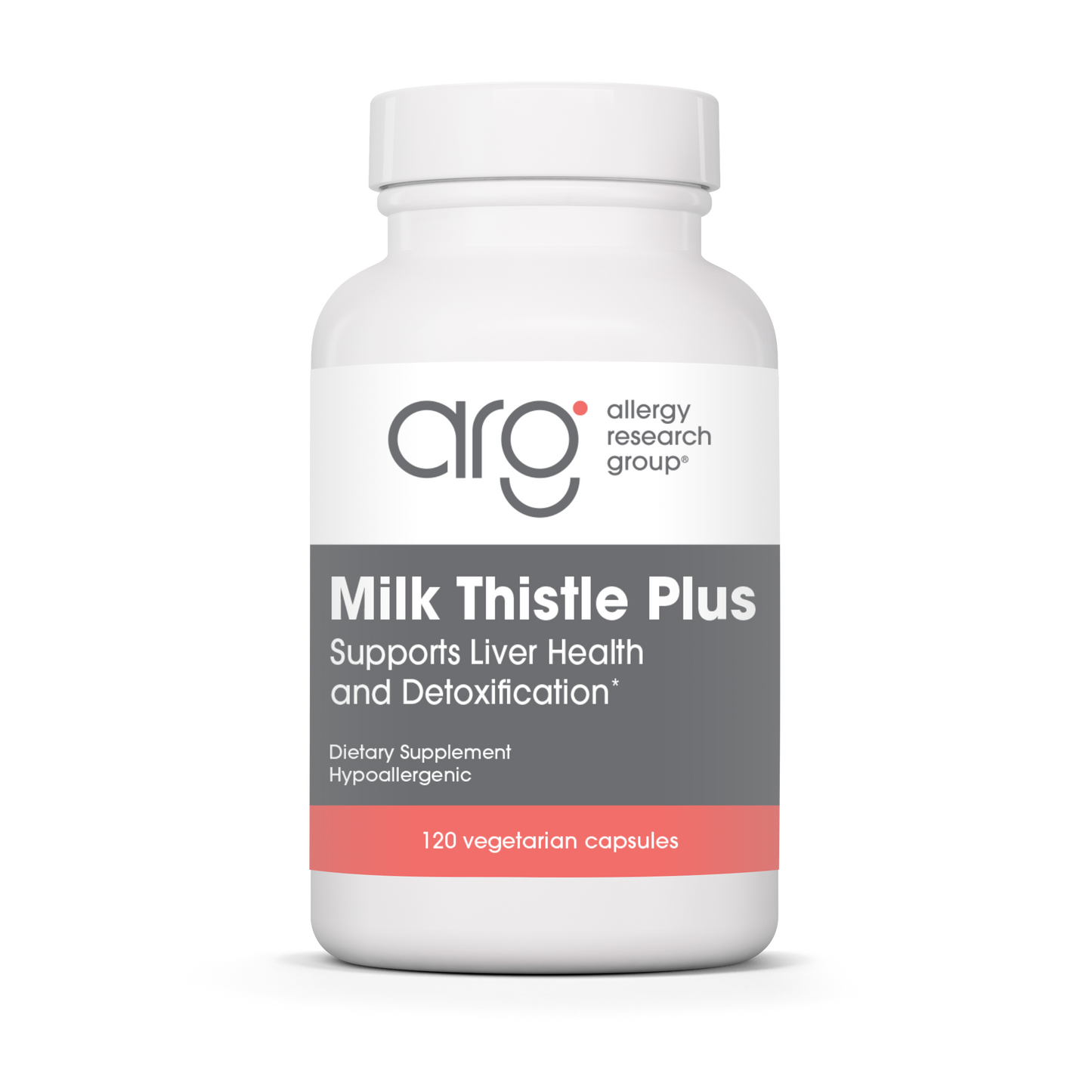Allergy Research Group Milk Thistle Plus - 120 vegetarian capsules bottle front label