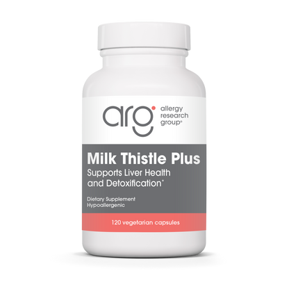 Allergy Research Group Milk Thistle Plus - 120 vegetarian capsules bottle front label