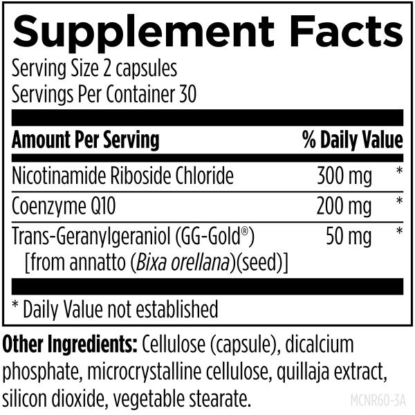 Mito-NR™ supplement facts image