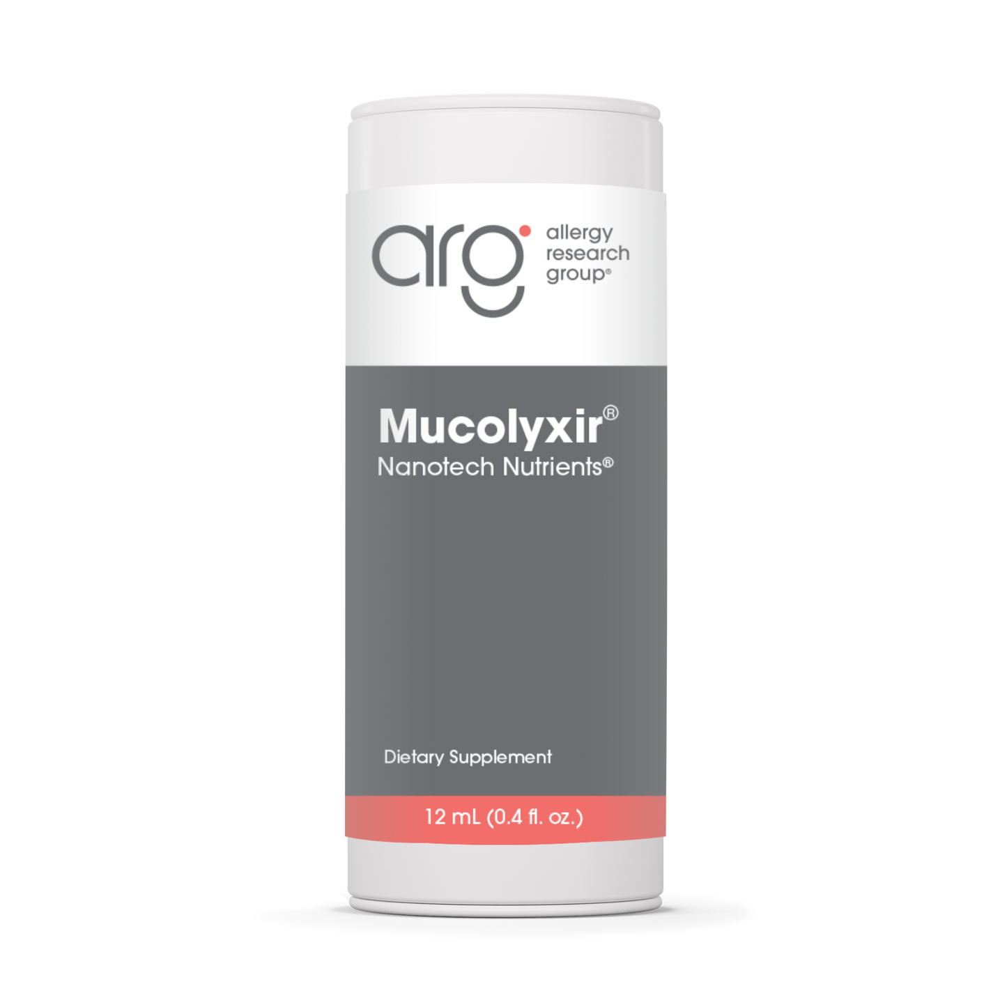 Allergy Research Group Mucolyxir® - 12 mL (0,4 fl. oz.) bottle front label