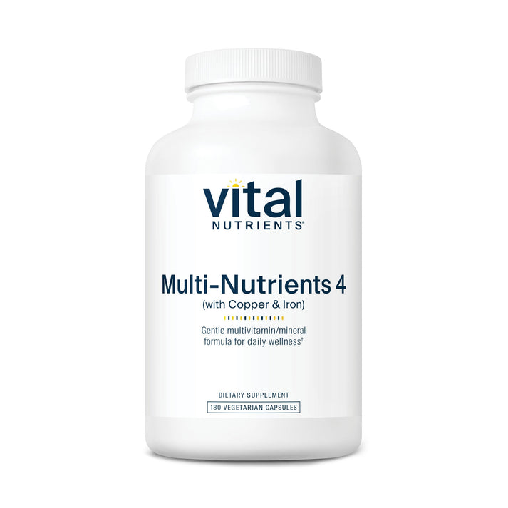 Vital Nutrients Multi-Nutrients 4 Citrate/Malate Formula (with Copper & Iron) dietary supplement.