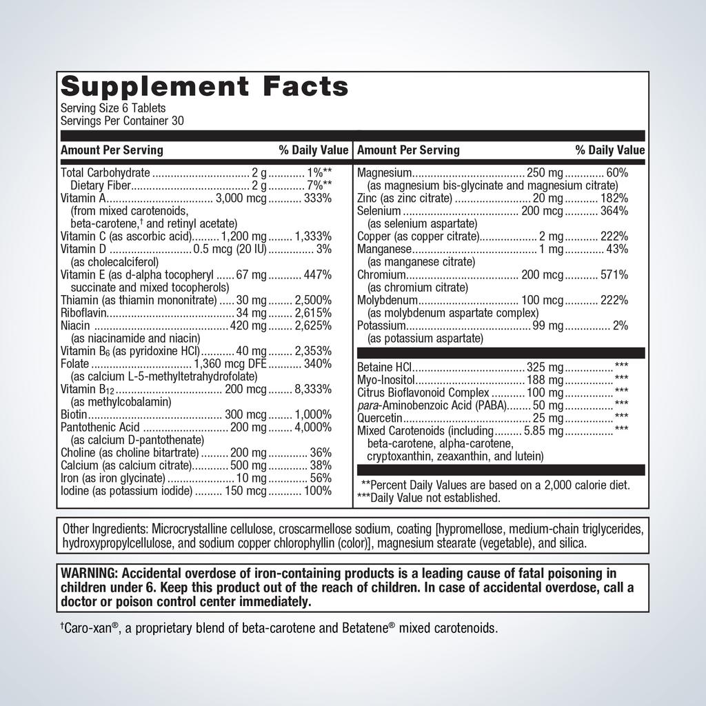 Multigenics® Multivitamin with Iron