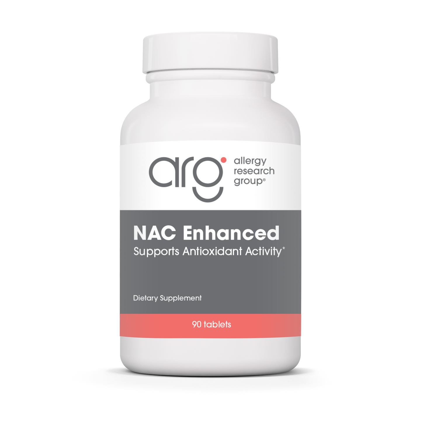 Allergy Research Group NAC Enhanced - 90 tablets bottle front label