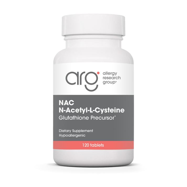 Allergy Research Group NAC N-Acetyl-L-Cysteine - 120 tablets bottle front label