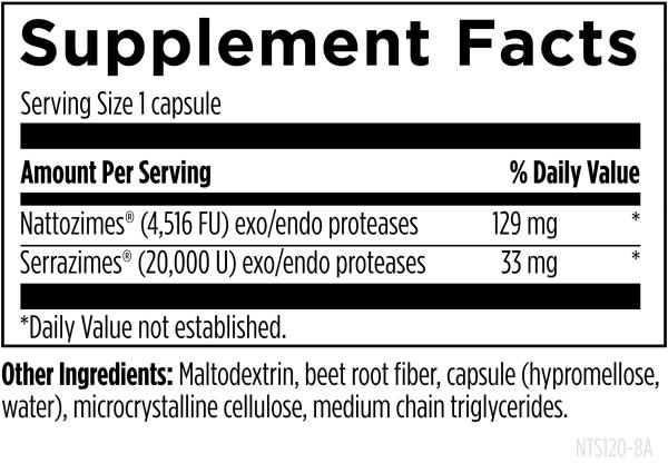 Natto-Serrazime™ supplement facts image