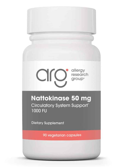 Allergy Research Group Nattokinase 50 mg - 300 vegetarian capsules bottle front label