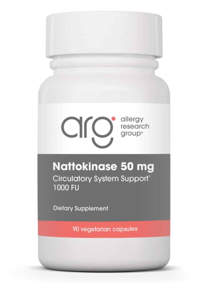 Allergy Research Group Nattokinase 50 mg - 300 vegetarian capsules bottle front label